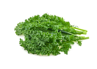 Kale leaf salad vegetable isolated on white background