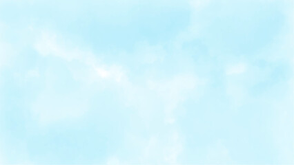 The sky has the light of the sun, the sky is blue, there are small and large clouds alternating and moving slowly, with the sunlight passing, creating a miraculous abstract shape.