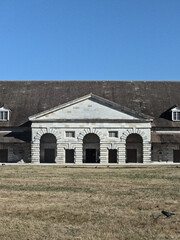 Arc-et-Senans, France 2022: Visit the magnificent Royal Saltworks built in the 18th century by the royal architect Claude-Nicolas LEDOUX.