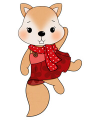 Cute squirrel cartoon design character
