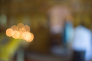 Blurred background of church interior