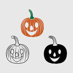 Halloween SVG Cut File, Fall Svg, Autumn Svg, Pumpkin Svg, Halloween Clipart,