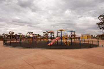 A newly constructed playground in Burle Marx Park in the Northwest section of Brasilia, known as Noroeste