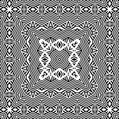 Design seamless monochrome geometric pattern. Abstract background. Vector art.Perfect for site backdrop, wrapping paper, wallpaper, textile and surface design. 