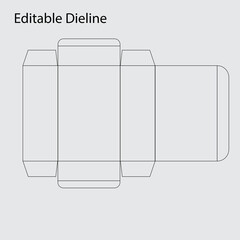 packaging box die-line ,label and packaging dieline design