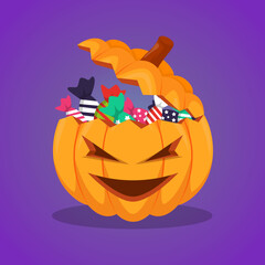 halloween pumpkin vector