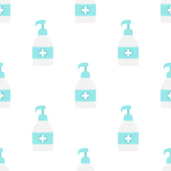 seamless pattern with medical antiseptic, vector illustration