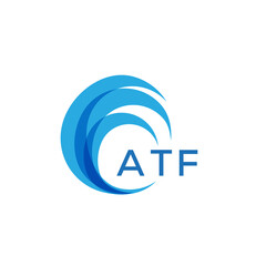 ATF letter logo. ATF blue image on white background. ATF Monogram logo design for entrepreneur and business. . ATF best icon.
 - obrazy, fototapety, plakaty