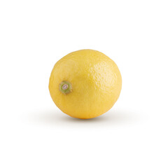 yellow lemon isolated on white background