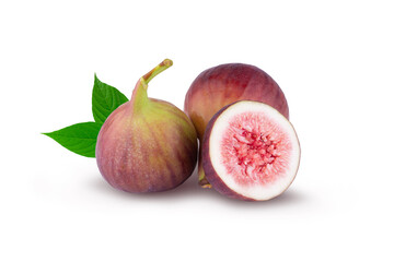Fresh figs isolated on a white background