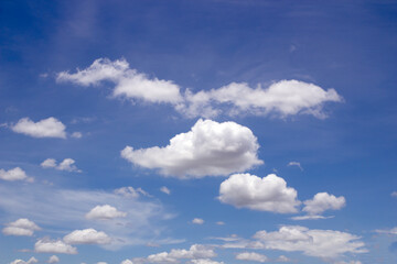 white clouds on blue sky background