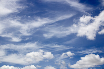 beautiful blue sky and white clouds