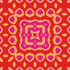 Seamless vector pattern. Background texture in geometric ornamental style.Repeat background.Color mandala.