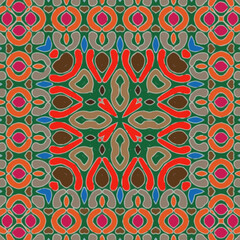 Seamless vector pattern. Background texture in geometric ornamental style.Repeat background.Color mandala.