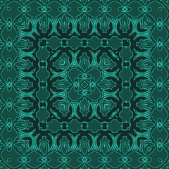 Seamless vector pattern. Background texture in geometric ornamental style.Repeat background.Color mandala.