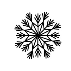 snowflake on white