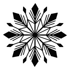 snowflake on black