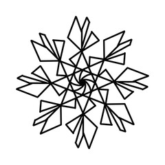 Fototapeta premium black and white snowflake