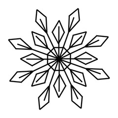 black and white snowflake
