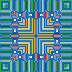 Seamless vector pattern. Background texture in geometric ornamental style.Repeat background.Color mandala.