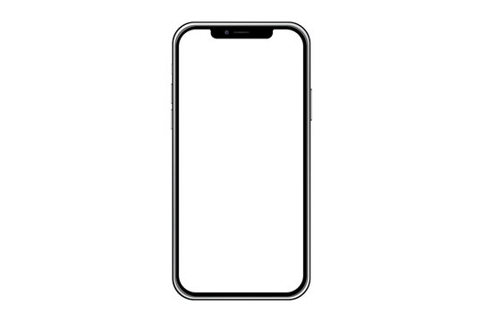 Mockup PNG of Iphone 13 pro max and new iphon mini. Mock up screen iPhone X . Transparent Clipping Path for Infographic Business web site design app ios: Bangkok, Thailand - July 13, 2022	