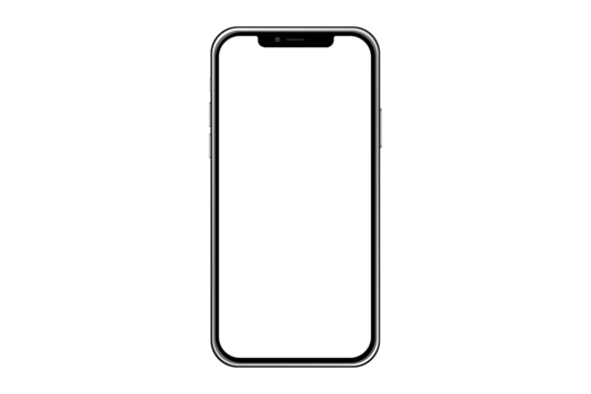 Mockup PNG of Iphone 13 pro max and new iphon mini. Mock up screen iPhone X . Transparent Clipping Path for Infographic Business web site design app ios: Bangkok, Thailand - July 13, 2022	