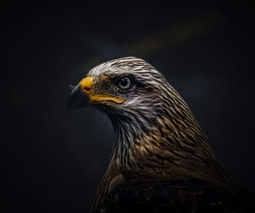 portrait of a red kite