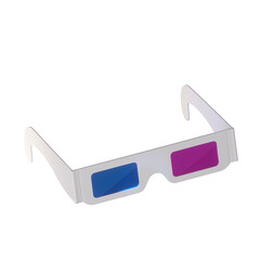 3d paper stereo glasses realistic illustration