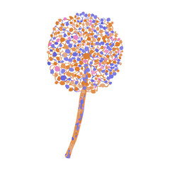 Vector Illustration of Flower Isolated on White background