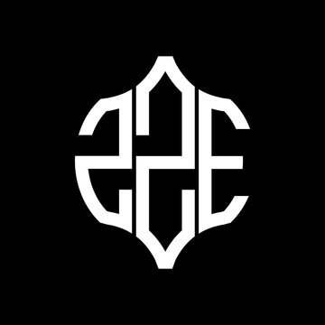 ZZE letter logo. ZZE best black background vector image. ZZE Monogram logo design for entrepreneur and business.
