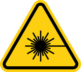 The Laser hazard icon. Laser symbol. Sign of Laser hazard vector image.
