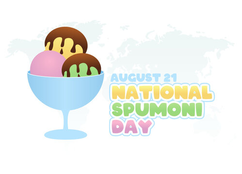 vector graphic of national spumoni day good for national spumoni day celebration. flat design. flyer design.flat illustration.