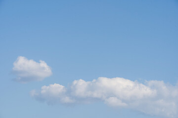 Clouds in the blue sky, blue sky with white clouds.