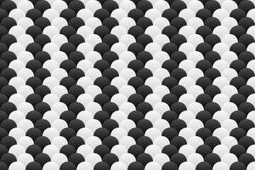Black and white fish scales or mermaid scales pattern background.