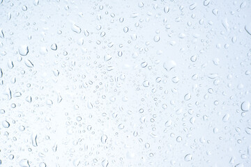 water rain Drop background and texture on glass. clean water bubbles on window nice surface