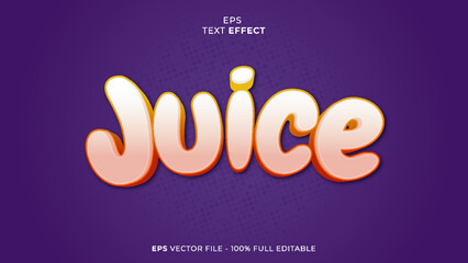 Juice Editable text effect font