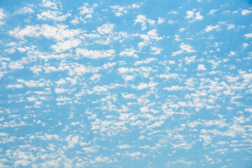 Fototapeta na wymiar Summer blue sky cloud light white background. Texture white clouds on a blue.