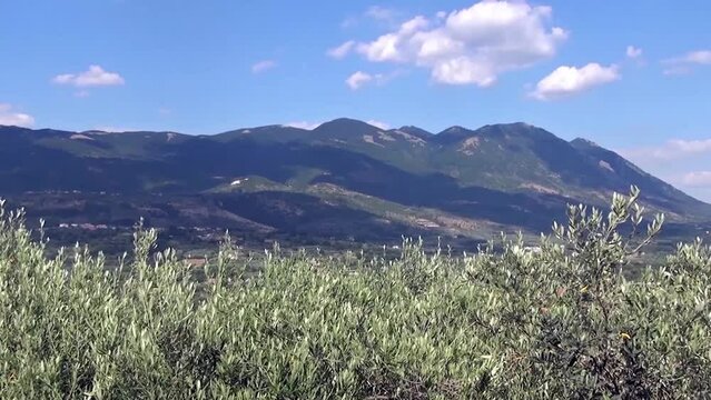 Taburno Mountains view from Sant’Agata dei Goti hill, Benevento, Italy