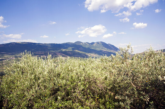 Taburno Mountains view from Sant’Agata dei Goti hill, Benevento, Italy