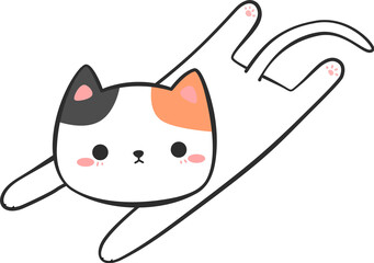 cute sleep cat cartoon element