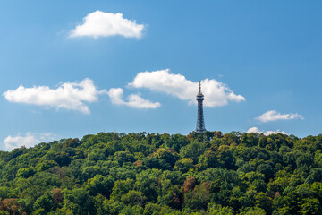 Obraz premium Petrin Lookout Tower in Prague, Czech republic