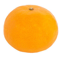 One orange fruit isolated on white with clipping path