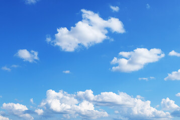 Blue sky and white cloud on a sunny day - skyscape & Cloudscape, beautiful blue sky for background