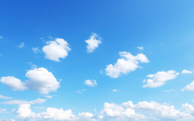 Blue sky and white cloud on a sunny day - skyscape & Cloudscape, beautiful blue sky for background