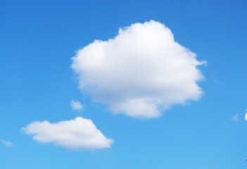 Blue sky and white cloud on a sunny day - skyscape & Cloudscape, beautiful blue sky for background