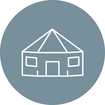 recommend clip art: Yurt Line Two Color Icon