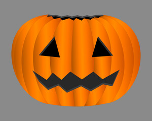 Halloween pumpkin. Background is transparent; easily removed in Photoshop.