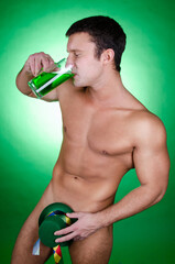 St.Patrick 's Day. Funny sexy guy.