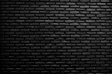 Black brick wall background horizontal architecture wallpaper construction cement