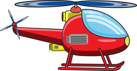 red toy helicopter illustration